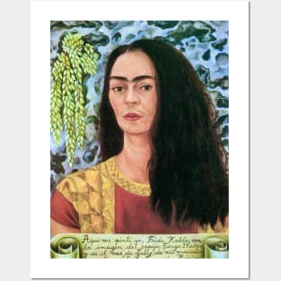 Self Portrait with Loose Hair by Frida Kahlo Posters and Art